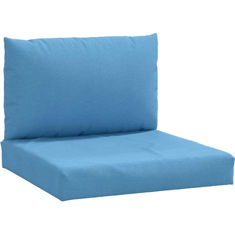 Cuscini per Pallet 2 pz Blu Mélange in Tessuto vidaXL
