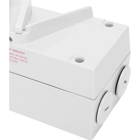 Interrupteur Isolant 2P Monophasé Étanche Manuel Antifeu AC440V 20A CF‑2P20A (1/5)