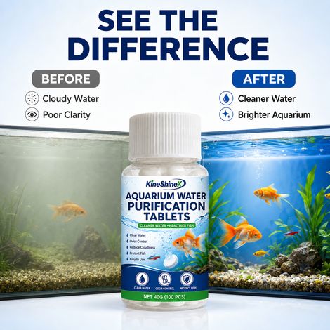KineShineX Aquarienwasserreinigungstabletten klären das Wasser schnell, entfernen fischige Gerüche und reinigen es. (1/5)