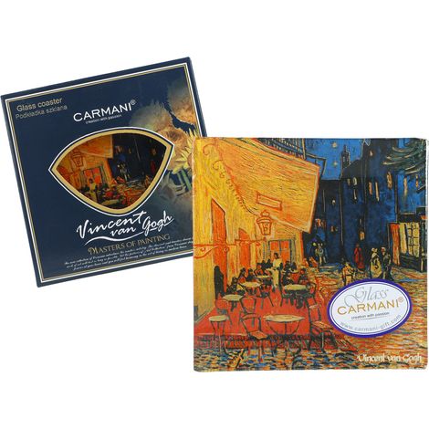 Piatto decorativo Van Gogh, terrazza del caffè, di notte, arte in porcellana (1/4)