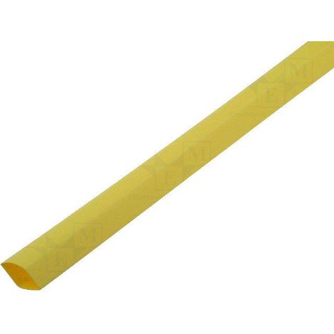 Gaine Thermo Retractable 12.7mm-6.35mm jaune polyolefine 5m