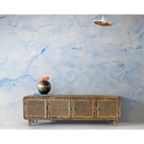 Papier Peint Pierre - Marbre Bleu Glacé - 150 x 250 cm (1/2)
