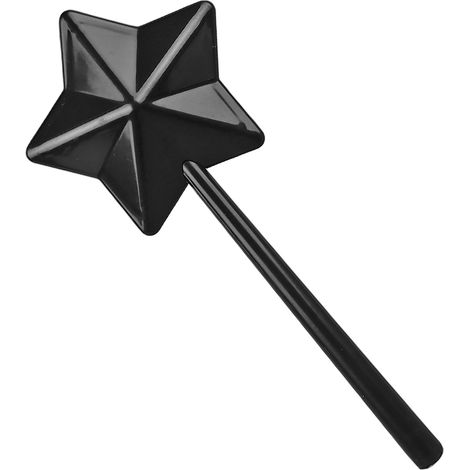 Salière et poivrière en plastique en forme de pentagramme, pratiques et esthétiques, de couleur noire. (1/5)