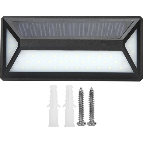Lumière Solaire - Applique Extérieure à Capteur Radar - 33 LED Blanc - IP65 Étanche - 16,5 x 7,5 x 3 cm - 1 Pièce