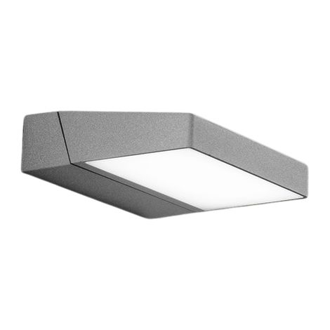 Giro - Applique murale LED 14W 3000K, orientable à 340, 1120 lm, IP54, 15x5x16 cm, gris clair - Perenz