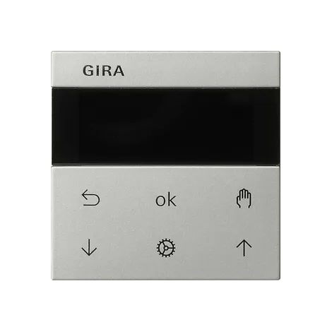 Gira S3000 Jal.-/Schaltuhr Display System 55 Edelstahl(lack.) [5366600], 5366 600