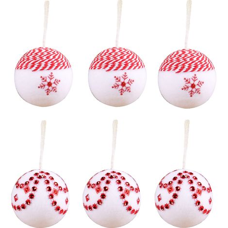 Dekorative Weihnachtskugel aus Hanfseil, verziert mit Strasssteinen und einem Schneeflocken- und Strassmotiv. Eine ideale Weihnachtsdekoration für die Feiertage. Christbaumschmuck aus Hanfseil und Moo (1/2)