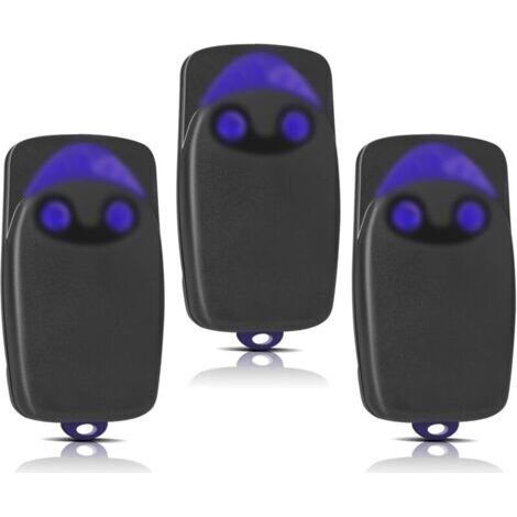 3 Pièces Remplacement pour télécommande NICE, télécommande portail 433,92MHz 2 canaux, compatible avec Flo1r-s, Flo2r-s, Flo4r-s