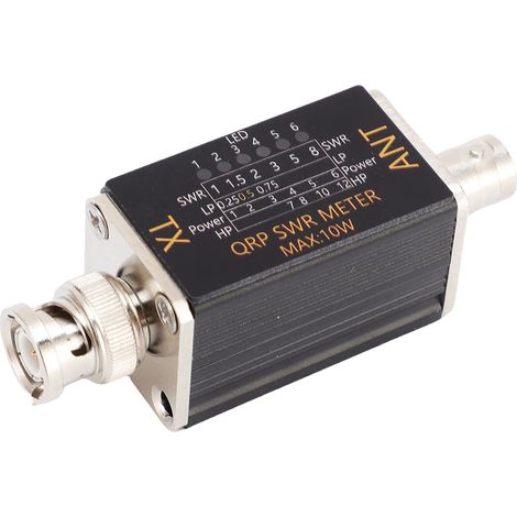 Indicateur d'ondes stationnaires HF 1-30 MHz 10 W connecteur BNC 6 LED pour radioamateur (1/5)