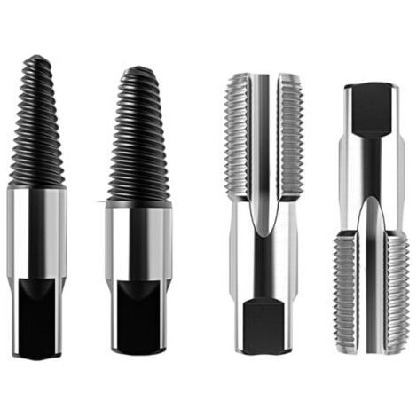 Set mit 4 Gewindeausziehern für 1/2"- und 3/4"-Rohre, für beschädigte Schrauben. (1/5)