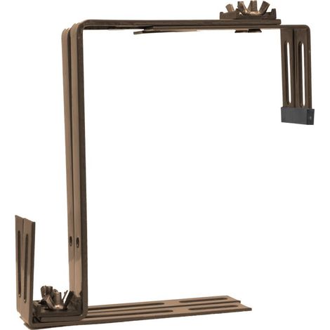 TrendLine Blumenkastenhalter 2-fach verstellbar Balkonkastenhalterung Braun