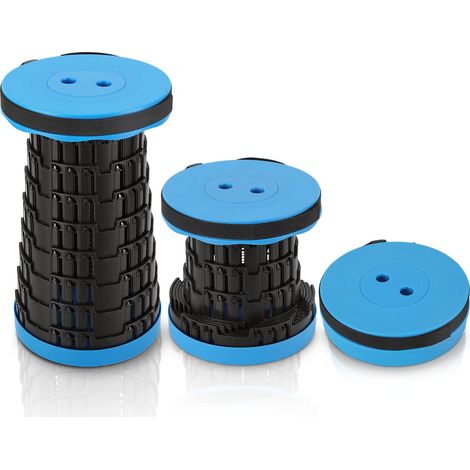 Wolketon Tragbarer Klappstuhl Kompakt Leichte Teleskop 150kg Outdoor Klapphocker Tragbar.Blau (1/5)
