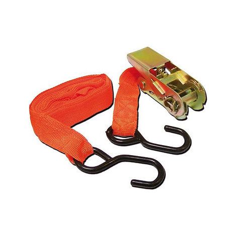 CINGHIA CON GANCI A CRICCHETTO PORTAPACCHI AUTO 25 mm X 4 mt 122,5/245 Kgs 12102