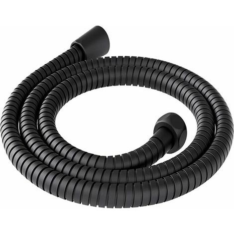 200cm Universal Stainless Steel Anti-Twist Anti-Corrosion Shower Hose, 2m Flexible Shower Hose, Shower Cable, Universal Black Shower Cable (1/5)