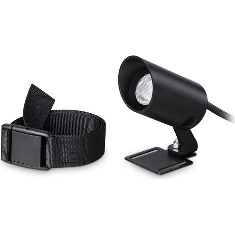 Ideal Lux KOALA Lampe d'affichage d'extérieur à LED 3 W avec sangle noire 3 000 K IP65