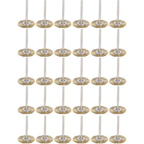 Mini roue à brosse plate, 30 pièces, sculpture sur bois, rouille, Corrosion, élimination de la peinture, outils de polissage, fil de laiton
