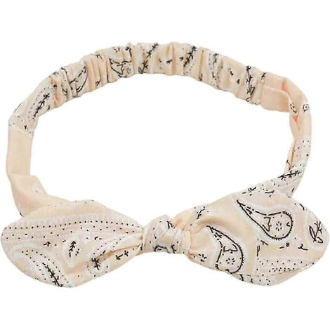 (Blanc laiteux) Serre-tête oreilles de lapin tendance, accessoires photo, maquillage, bandeaux noués, coiffe de fête, bandeaux amusants pour festivals de musique (1/5)
