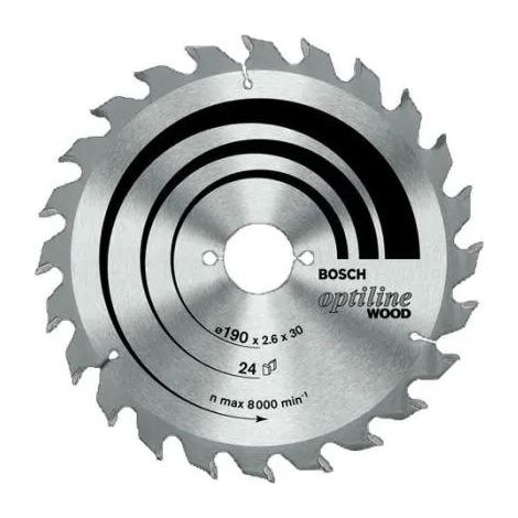 2608640613 - Lama per sega circolare Optiline Wood 190 x 20/16 x 2,6 mm, 36