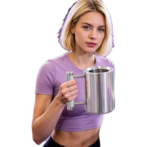 Coppa per manubri, acciaio inox 304, capacità 300 ml, dimensioni 10,8 cm x 14,5 cm, diametro interno 7,1 cm, peso 8 kg (1/5)
