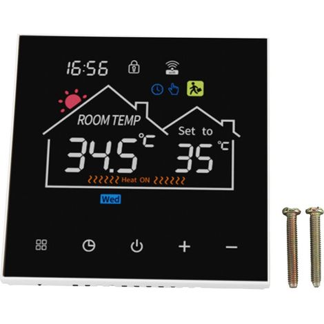 Thermostat numérique intelligent avec écran tactile couleur LCD programmable pour chaudière de chauffage hydronique version WiFi (commande vocale Yandex Alice, SmartThings. Protocole de communi (1/5)