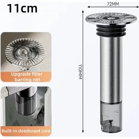 (1pc 11cm)Magnetic Self Closing Odor and Insect Proof Floor Drain Core Deodorant No Smell  Toilet Sewer Shower Drain Bathroom Accessories (1/4)