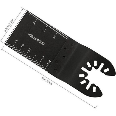 Outil Multifonction - - Lames Oscillantes - 10 pcs - Acier au Carbone - 34mm de Largeur (1/4)