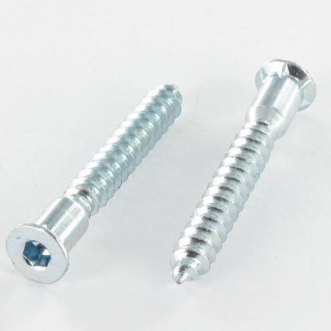 Vis d'assemblage confirmat Tête fraisée Hexagonal creux 6.3X50 Filet tôle Cranté Acier zingué-500 pièces