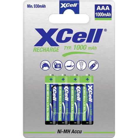 XCell Batteria ricaricabile Ministilo (AAA) NiMH 1000 1.2 V 1 pz. (1/2)