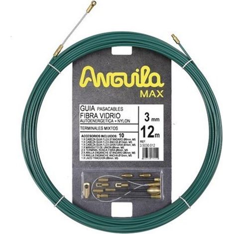 ANGUILA MAX 3 mm Glasfaser/Nylon 12 m grüne Tülle
