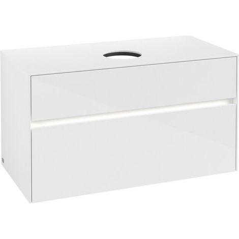VB WTUS Collaro C038B0 1000x548x500mm avec 2 compartiments blancs brillants (1/2)