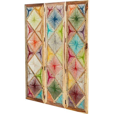 VerbenaSéparation murale en bois de manguier multicolore (1/4)