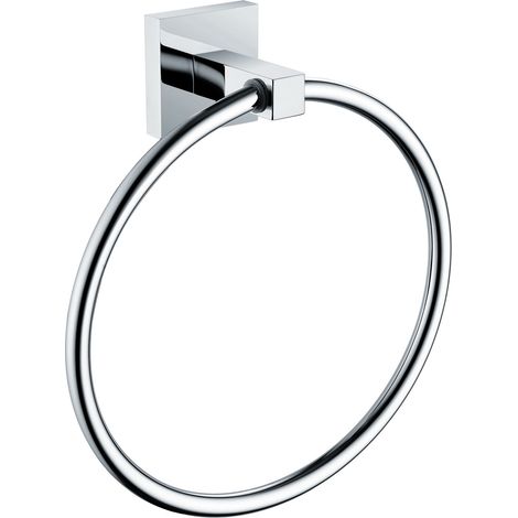 Bristan SQ RING C Square Towel Ring Brass Chrome Plated