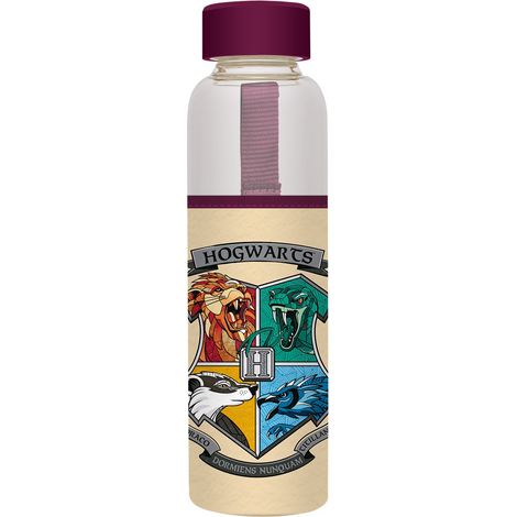 Botella de agua de cristal de Harry Potter de 500 ml (Hogwarts)