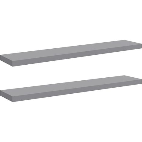 Maison Exclusive - Schwebende Wandregale 2 Stk. Grau 120x23,5x3,8 (1/5)