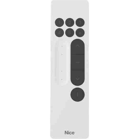 Nice DOMIP6SV - Transmisor bidireccional portatile, a 6 canales, blanco, con slider y tecla Sol On/Off