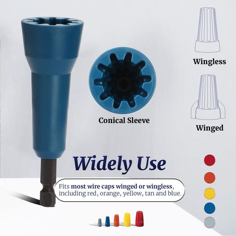Enrouleur de fil, manchon, outil de câblage, torsadeuse de fil, connecteur de câblage rotatif, douille avec mandrin de 1/4", écrou de torsion et foret pour réduire la fatigue et améliorer l'efficacité (1/5)