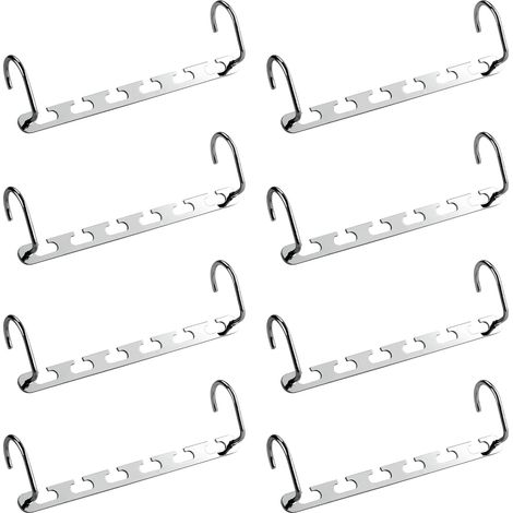 8Pcs Cintre Multiple Porte-Manteaux, Porte Cintres Gain de Place pour Dressing, Organisateur de Cintre Magique en Métal, Rangement de Chemises,Vestes,Vêtements dans Penderie,Placard,Armoire-Fei Yu (1/5)