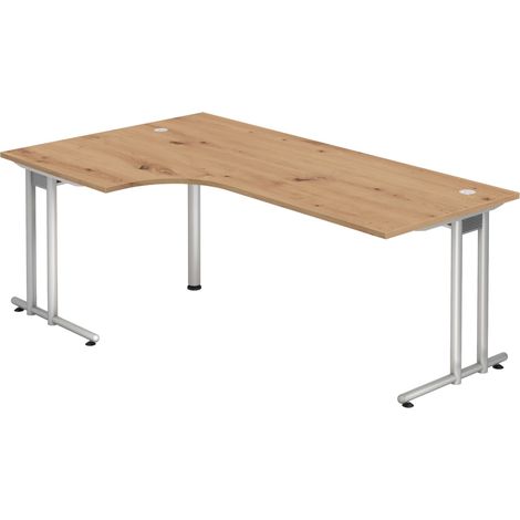bümö Schreibtisch Serie-N Eckform: 200 x 120 cm Asteiche (1/5)