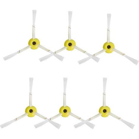 Cepillo lateral compatible con Roomba 500 600 700, juego de 6 cepillos de repuesto para aspiradora robot, para suelos duros y (1/5)