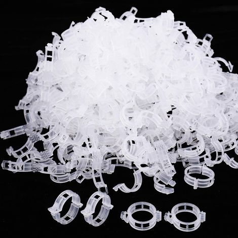 Lot de 300 supports pour plantes grimpantes, clips de jardin, pinces pour treillis à tomates, clips de culture résistants, pinces pour treillis de jardin. (1/5)