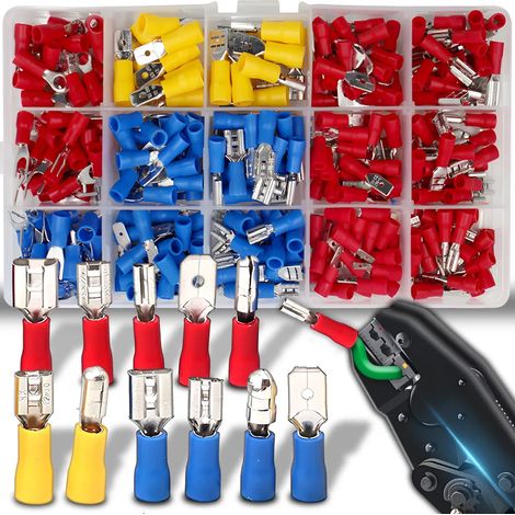 280-teiliger Kabelklemmenblock-Satz mit Sortierbox, Kfz-/Fahrzeug-Steckverbindern, Stecker- und Steckverbindersatz, Flachsteckverbindern, Crimpverbindern (1/5)