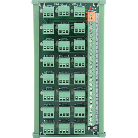 Bornier 3 fils 24 canaux, carte d'acquisition NPN PNP, sortie KP24LGatherC