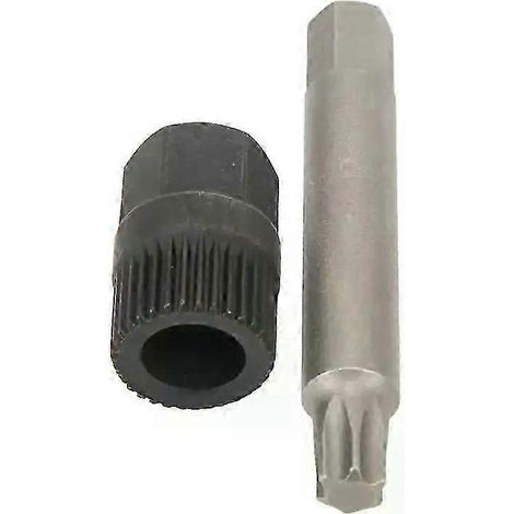 Kit de clé pour boulon central de poulie d'alternateur, douille cannelée 33 dents, foret extracteur, outil de remplacement compatible avec les alternateurs Bosch - JXLGV (1/5)