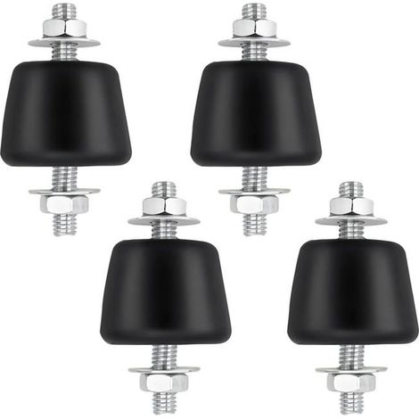 Lot de 4 roulements caoutchouc M8, amortisseurs vibrations antidérapants pour unité extérieure climatisation, pieds anti-vibration.