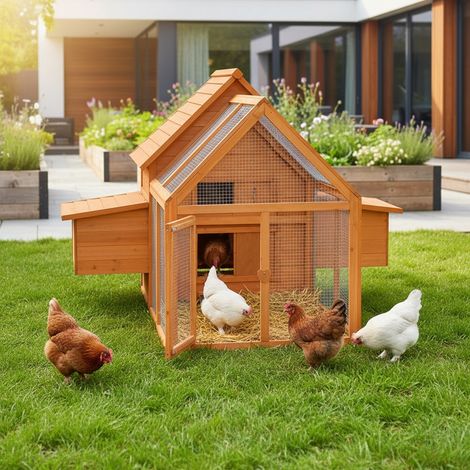 Hühnerstall Hühnerhaus Stall Kleintier Hühner Hase Huhn Gehege Haus Hasenstall (1/5)