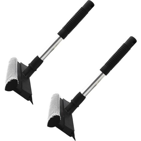 Tergivetro per auto, lavavetri con asta di prolunga e manico, pulizia dei vetri 2 in 1 con tergivetro e spugna, lavavetri telescopico per auto