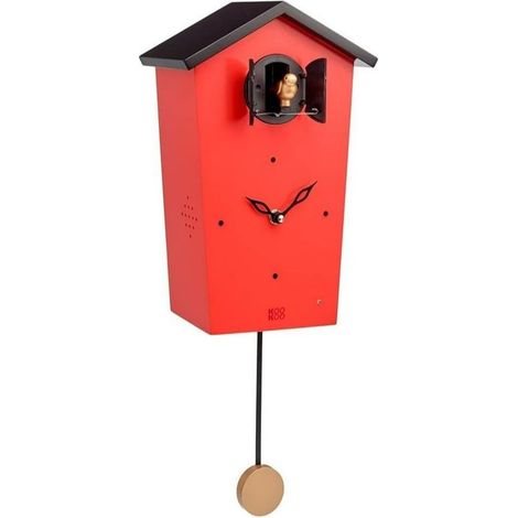 Horloge Birdhouse Chants d'oiseaux Kookoo - Rouge ( Edition Limitée )