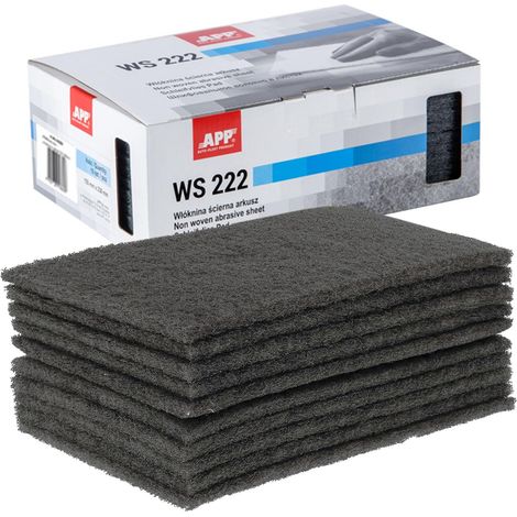 APP WS 222 Tampons abrasifs 150 x 230 mm Gris, 10 pièces, grain 600-800 (1/4)