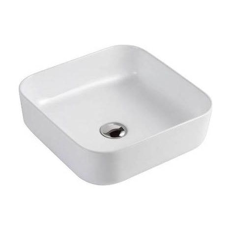 In ceramica bianca. Senza troppo pieno. Senza foro rubinetto. Fornito senza piletta e senza rubinetteria.(DianFlex) Misura: cm 39x39x14