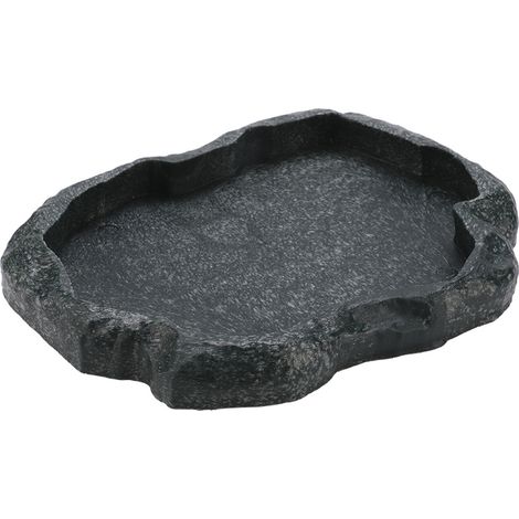 Robuster Futter- und Wassernapf aus Kunstharz für Reptilien, z. B. Schildkröten und Eidechsen (Grün, Größe M)